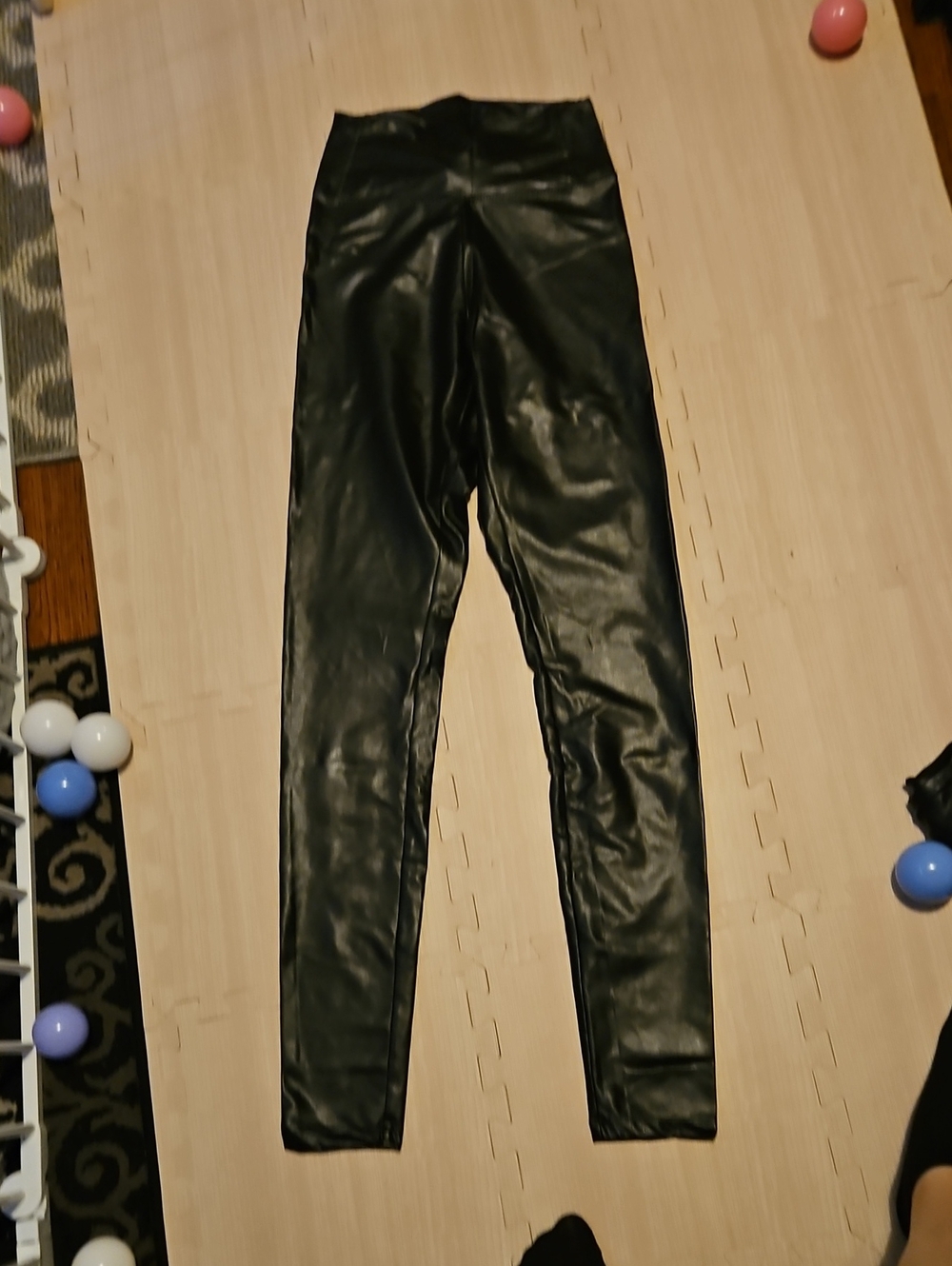 Harlow Black Faux Leather Skinny Jeans